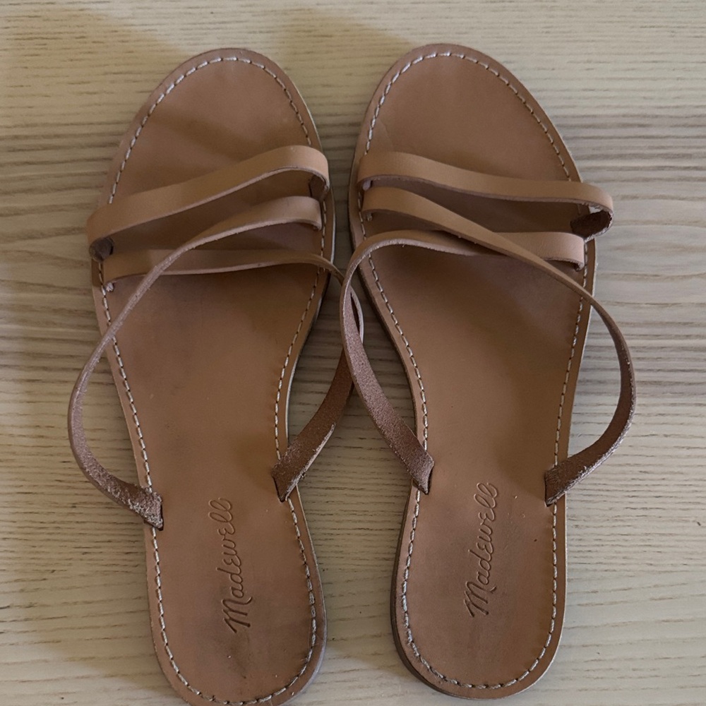 Madewell Boardwalk Brown Strappy Sandals